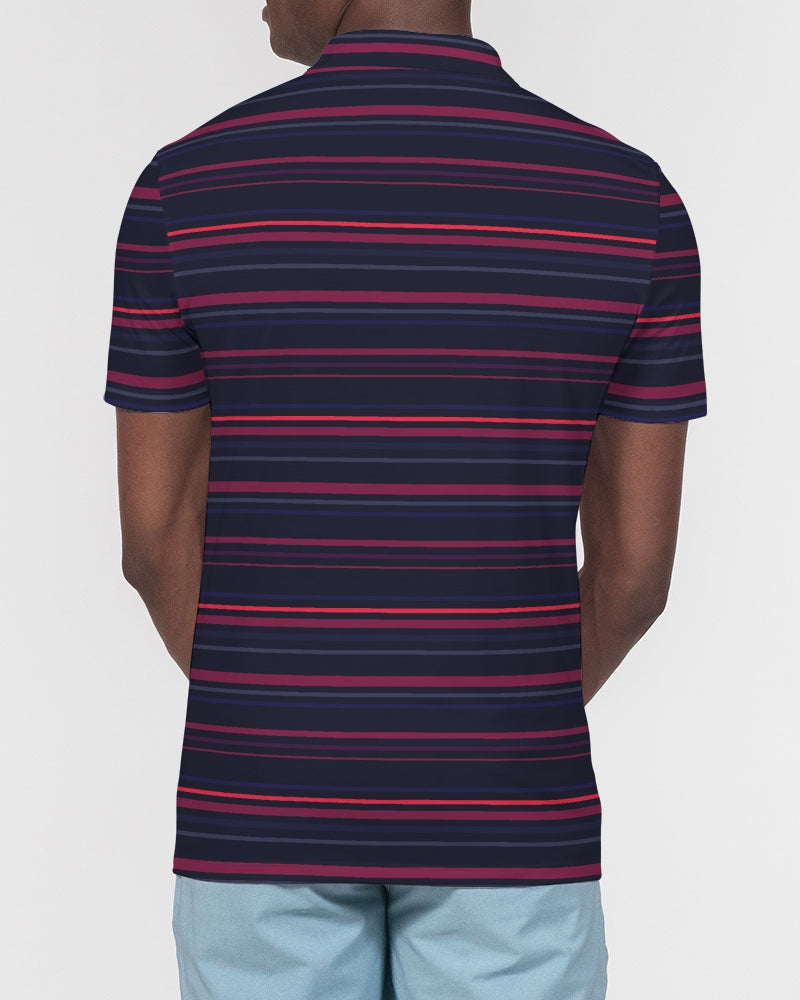 Find Your Coast® Inlet Stripe Slim Fit Short Sleeve Polo Shirt