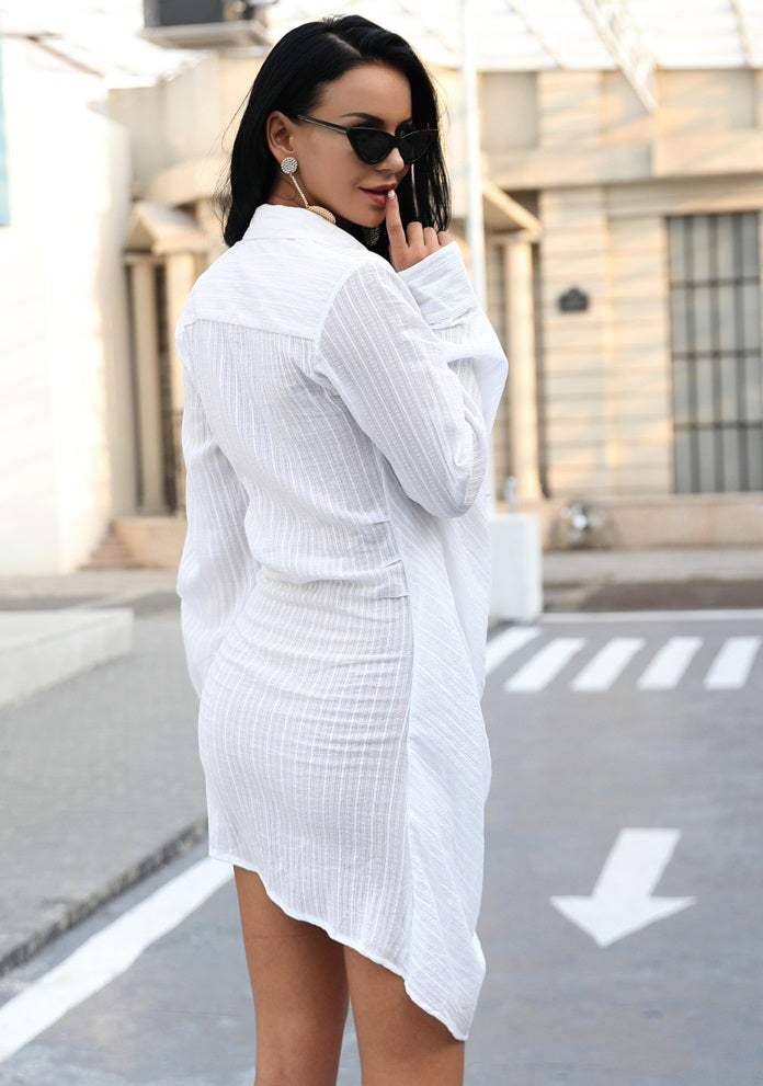 Kendra Classic White Shirt Dress