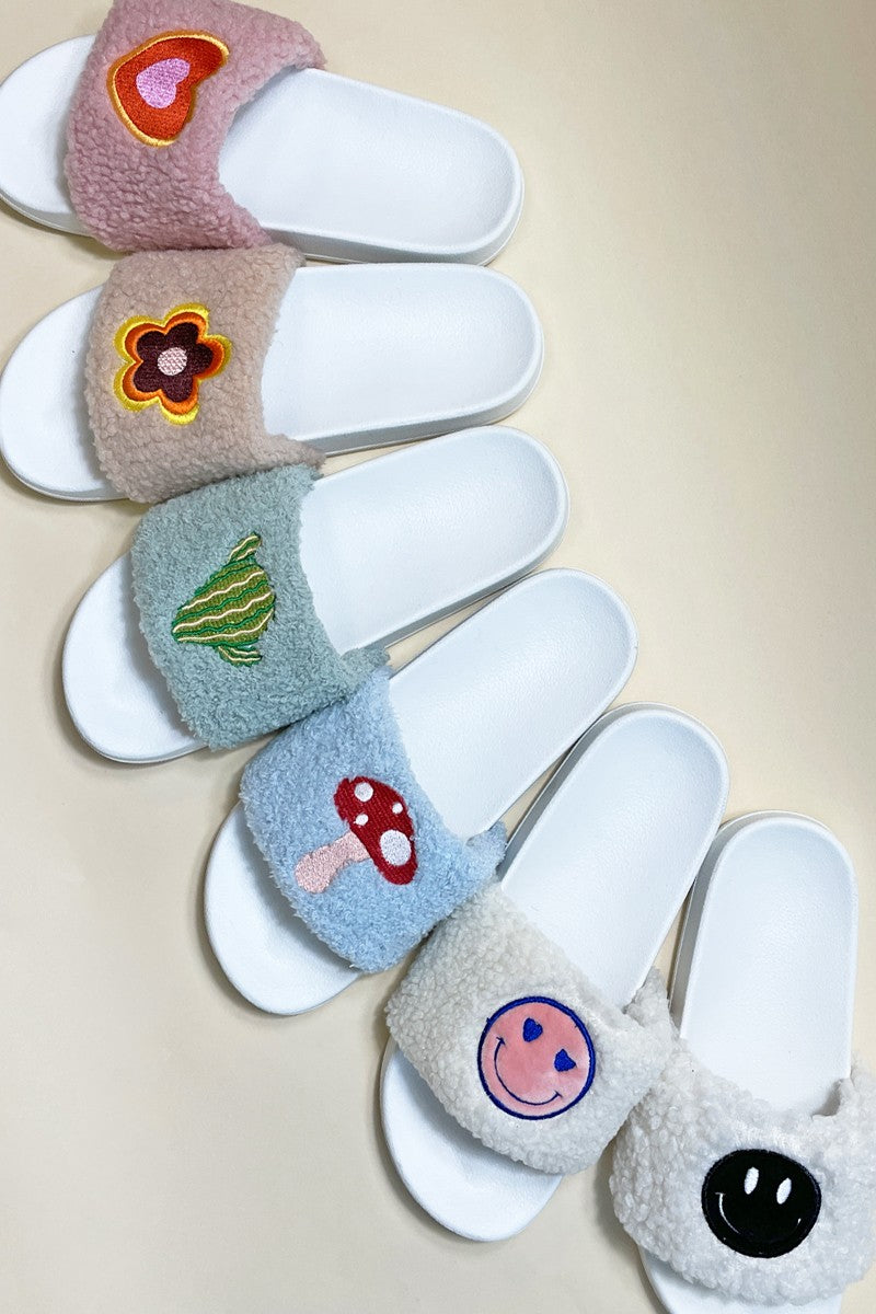 Cozy Sherpa Slides