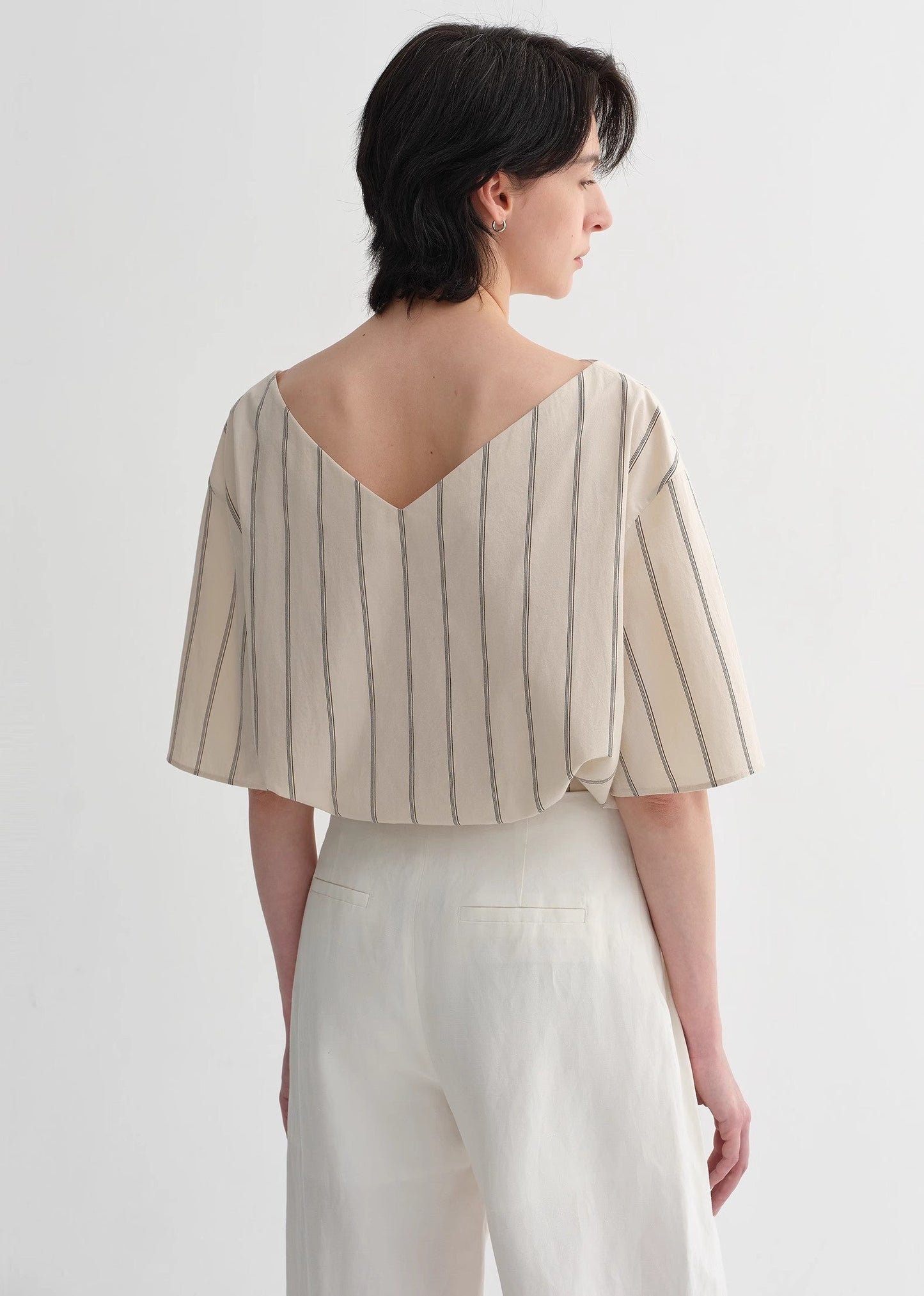 Relaxed Fit Long-Staple Cotton Short Sleeve Shirt
