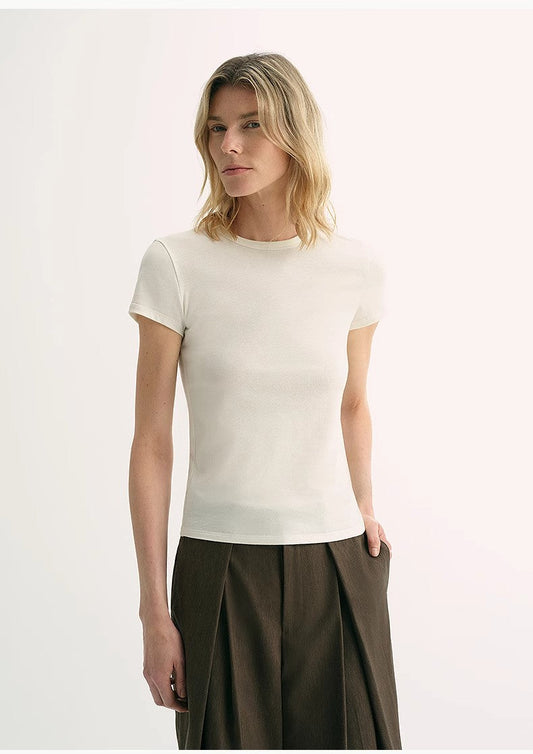 LINDIS Classic Short Sleeve T-Shirt – Wool & Mulberry Silk Blend