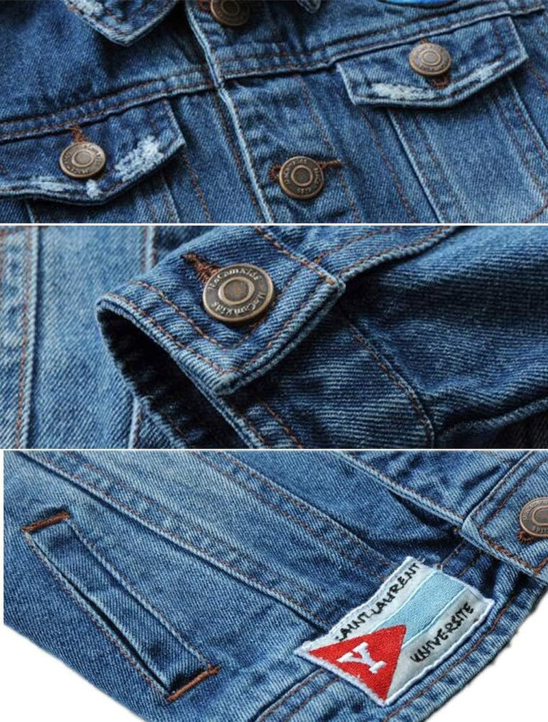 Kids’ Hooded Denim Jacket – Zipper Coat for Boys & Girls