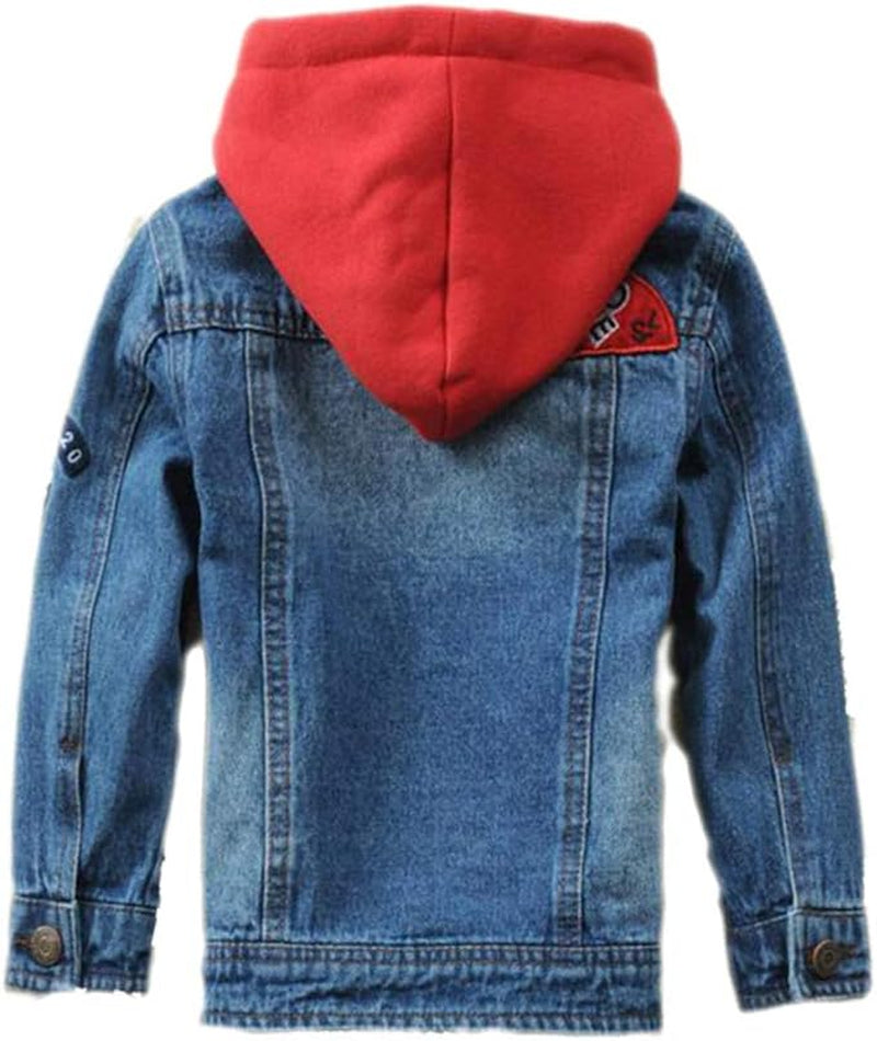 Kids’ Hooded Denim Jacket – Zipper Coat for Boys & Girls