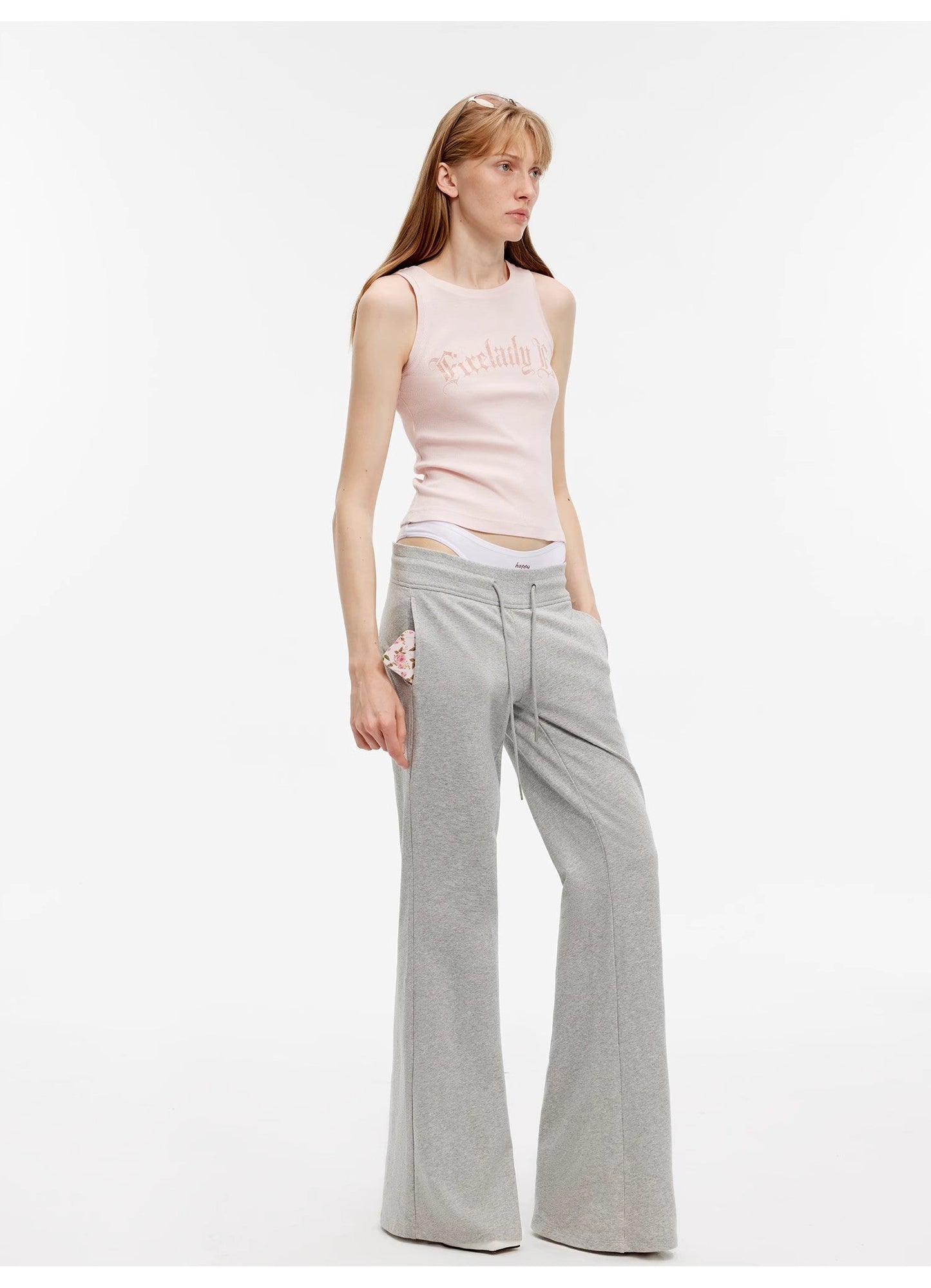 High Street Air-Spun Cotton Flared Pants