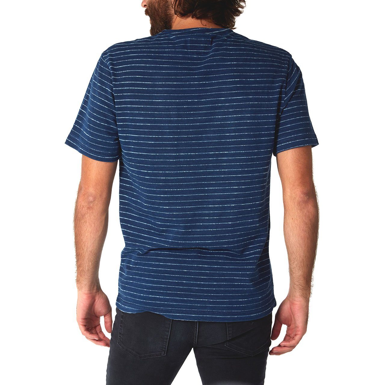 Lucas Indigo Jacquard Men’s Tee – Stylish & Textured