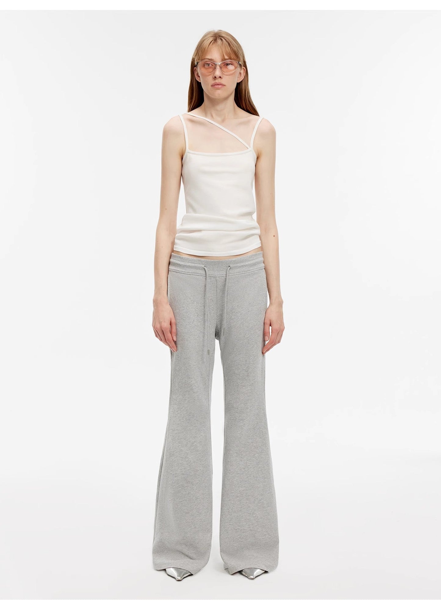 High Street Air-Spun Cotton Flared Pants