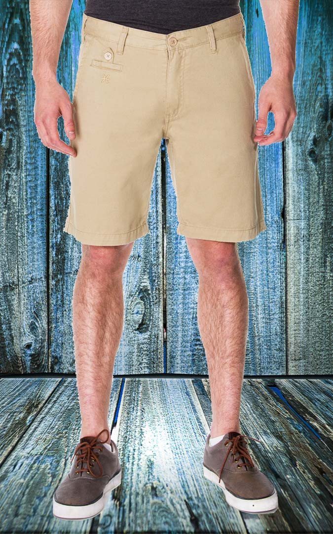 Men’s Khaki Chino Shorts – 65 McMLXV