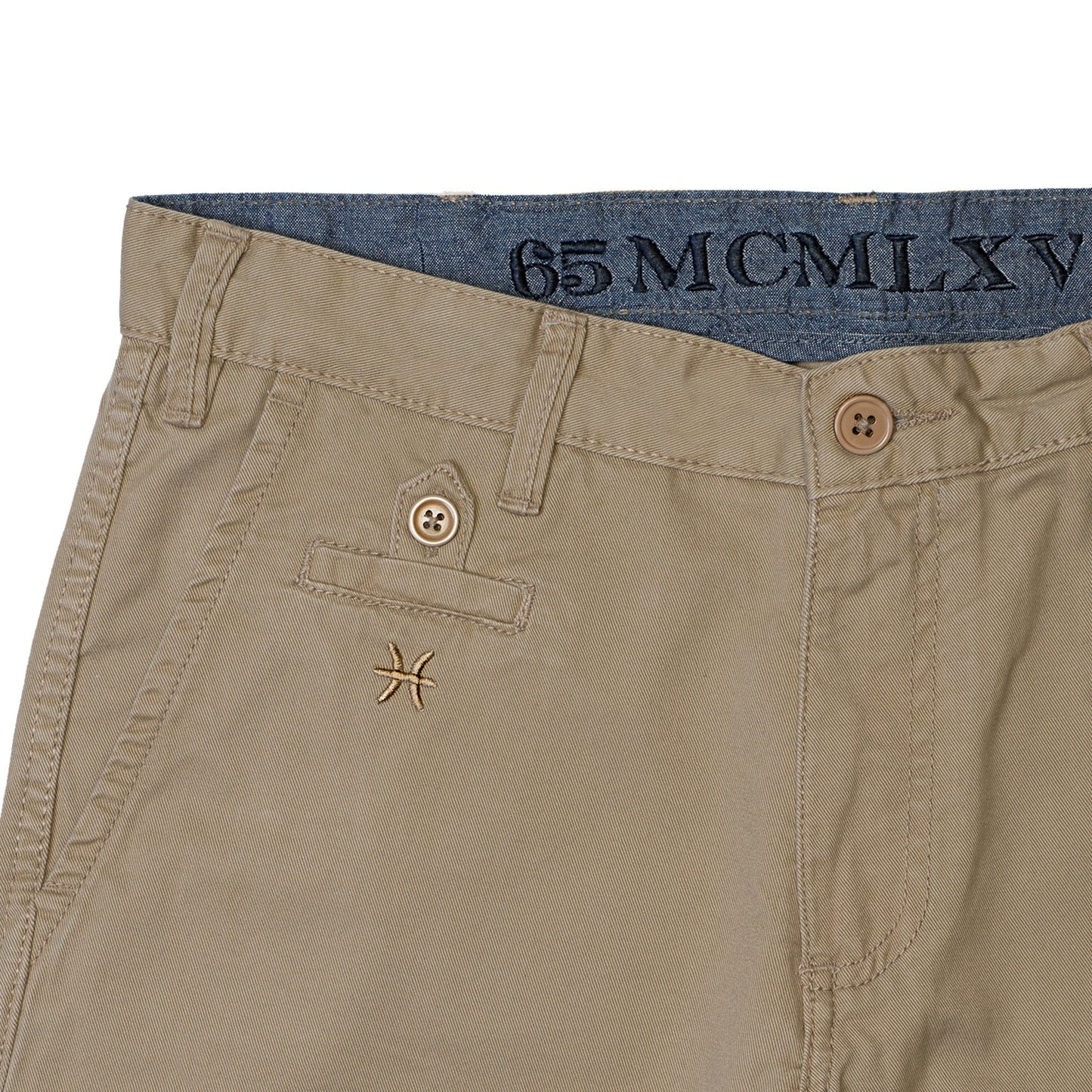 Men’s Khaki Chino Shorts – 65 McMLXV