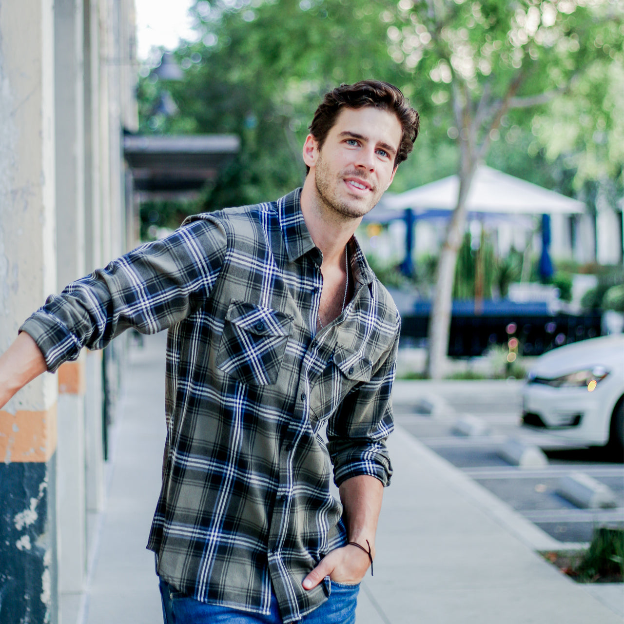 Dennis Plaid Flannel Button-Up