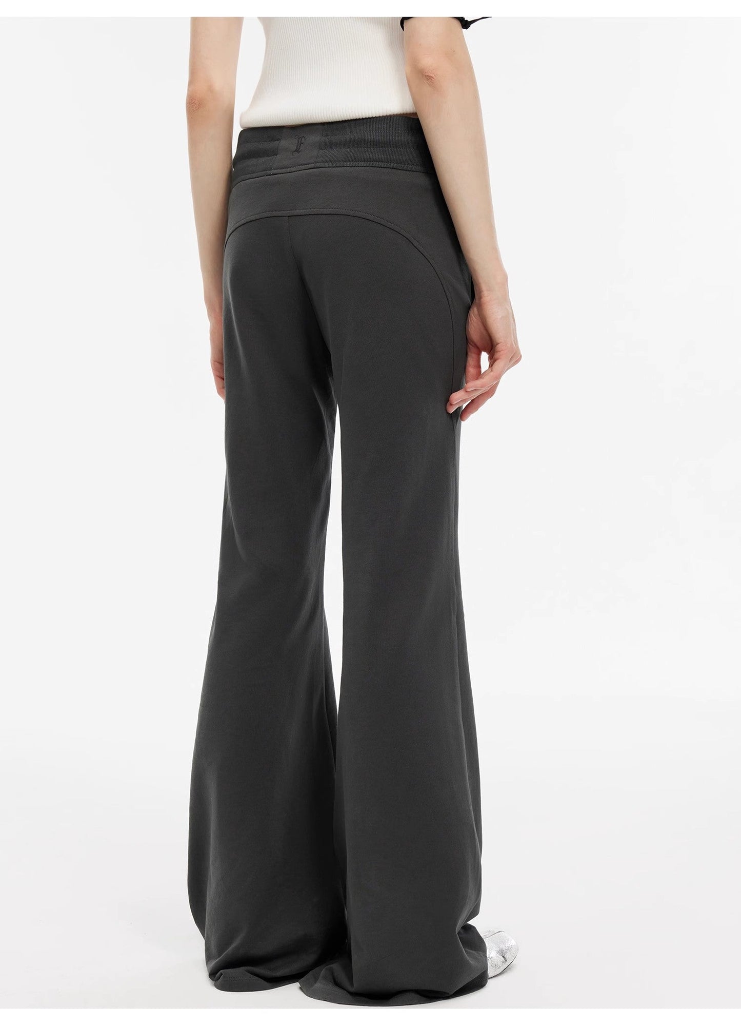 High Street Air-Spun Cotton Flared Pants