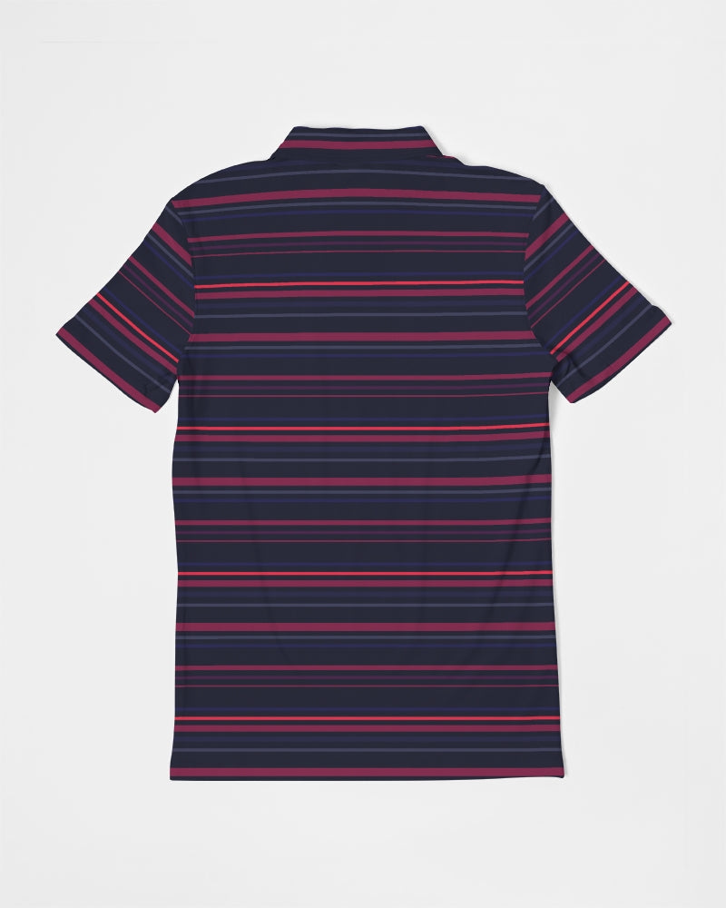 Find Your Coast® Inlet Stripe Slim Fit Short Sleeve Polo Shirt