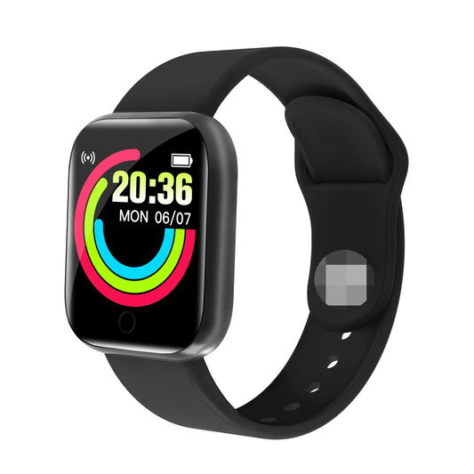 Black Smartwatch with Matching Bracelet