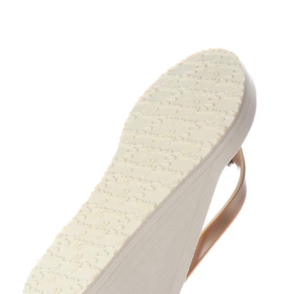 Crystal Rhinestone Circle Stud Wedge Flip Flops – Women’s