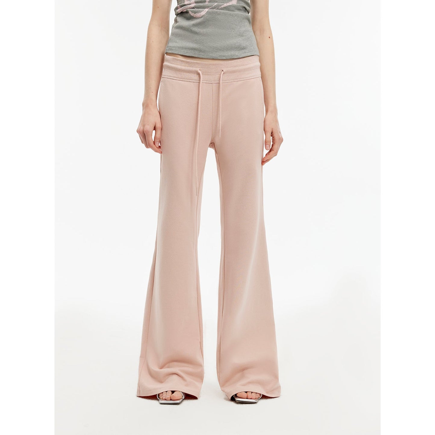High Street Air-Spun Cotton Flared Pants