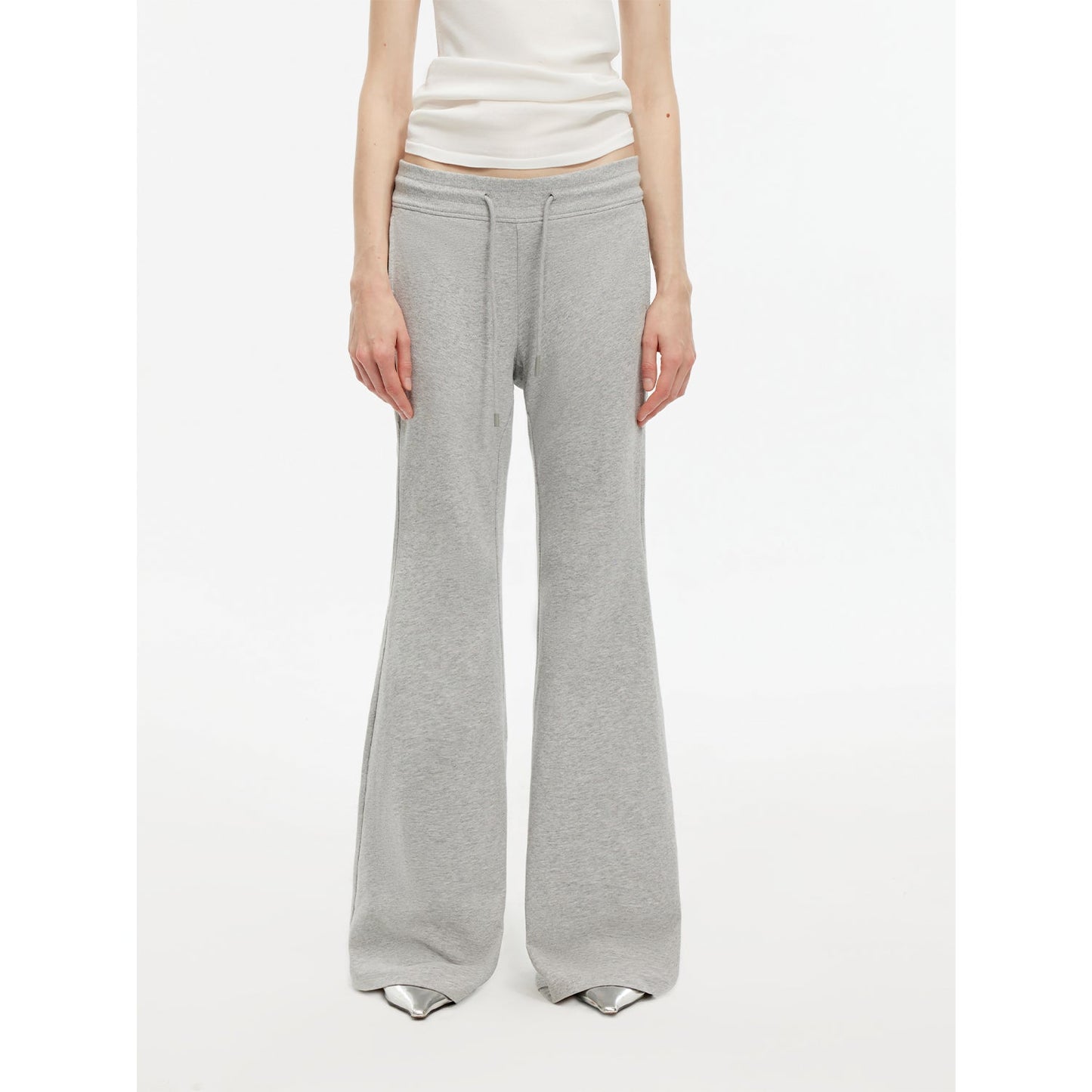High Street Air-Spun Cotton Flared Pants