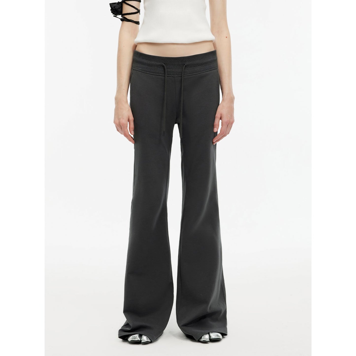 High Street Air-Spun Cotton Flared Pants