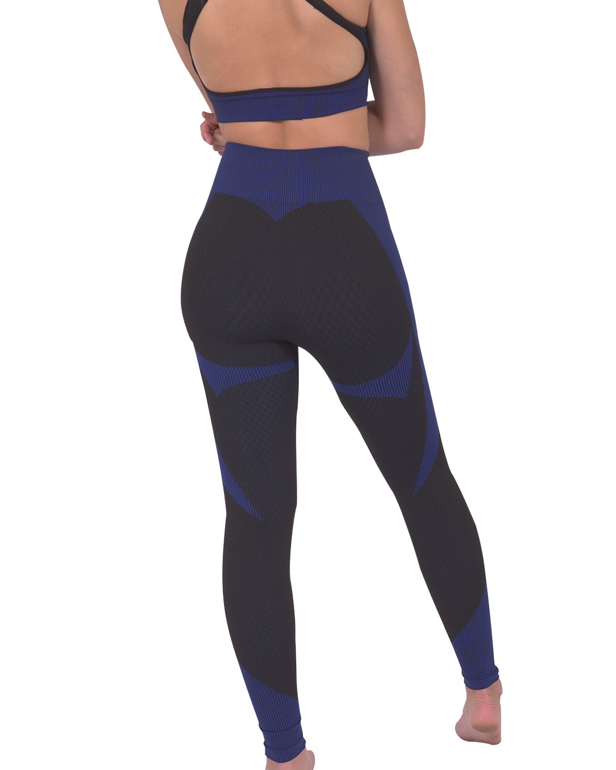 Black & Navy Trois Seamless Leggings