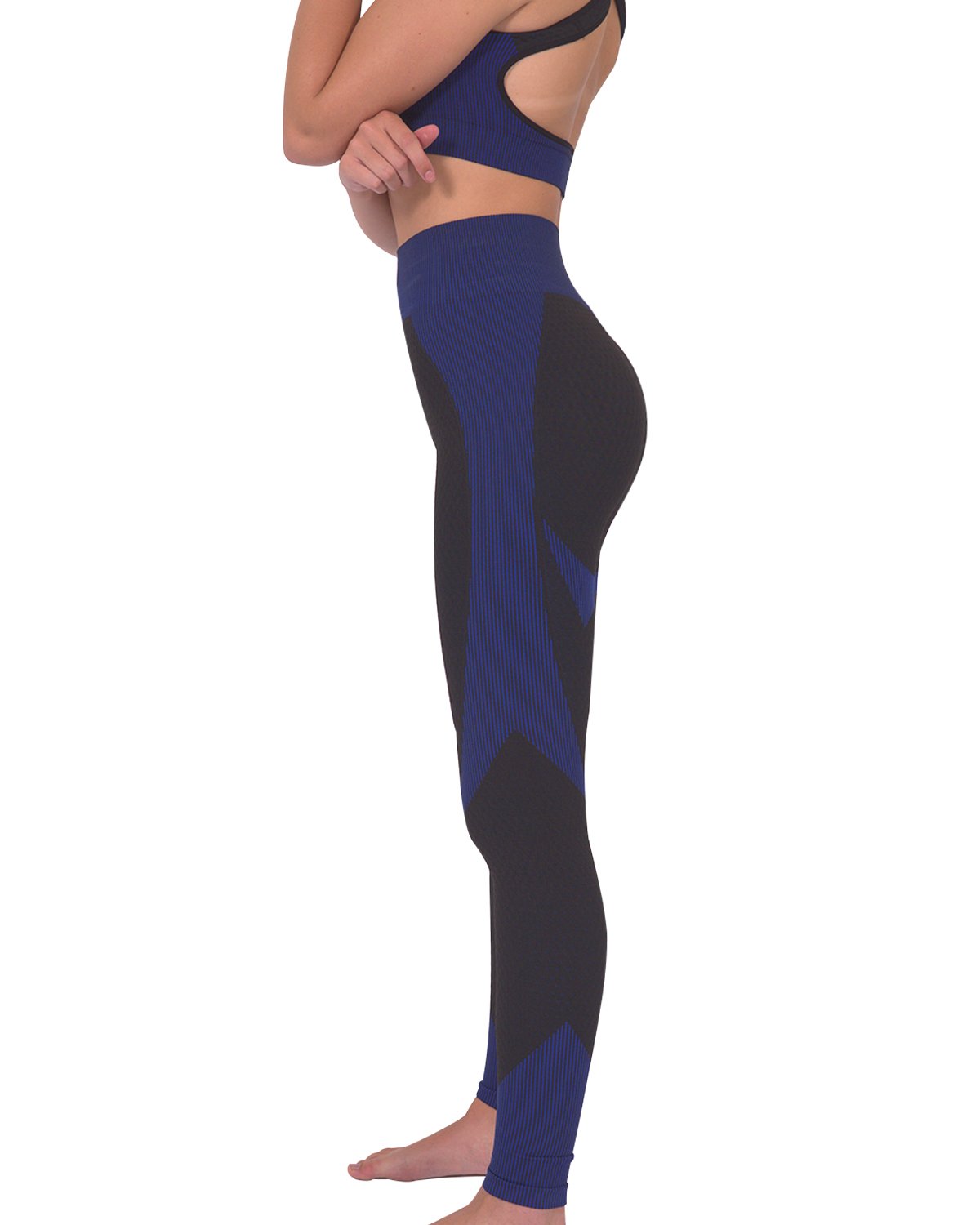 Black & Navy Trois Seamless Leggings