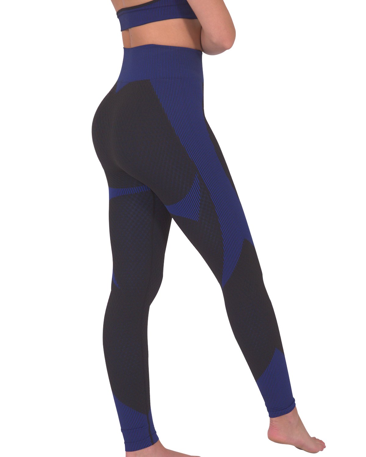 Black & Navy Trois Seamless Leggings