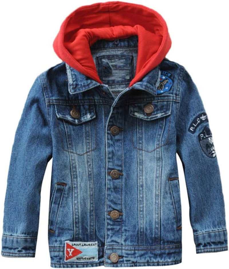 Kids’ Hooded Denim Jacket – Zipper Coat for Boys & Girls