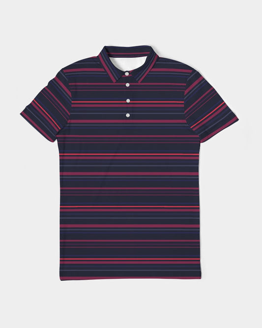 Find Your Coast® Inlet Stripe Slim Fit Short Sleeve Polo Shirt